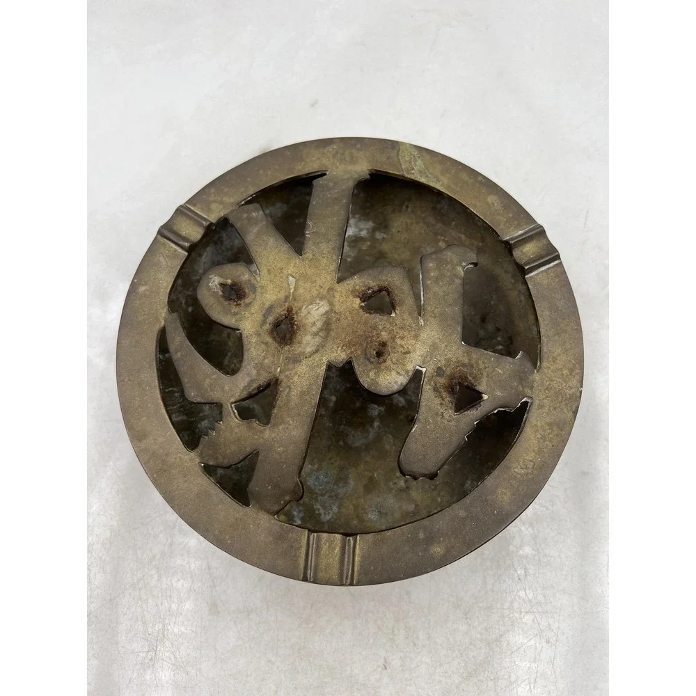 Vintage Brass Horse Ashtray Mid Century Equestrian Decorative Trinket Dish 8